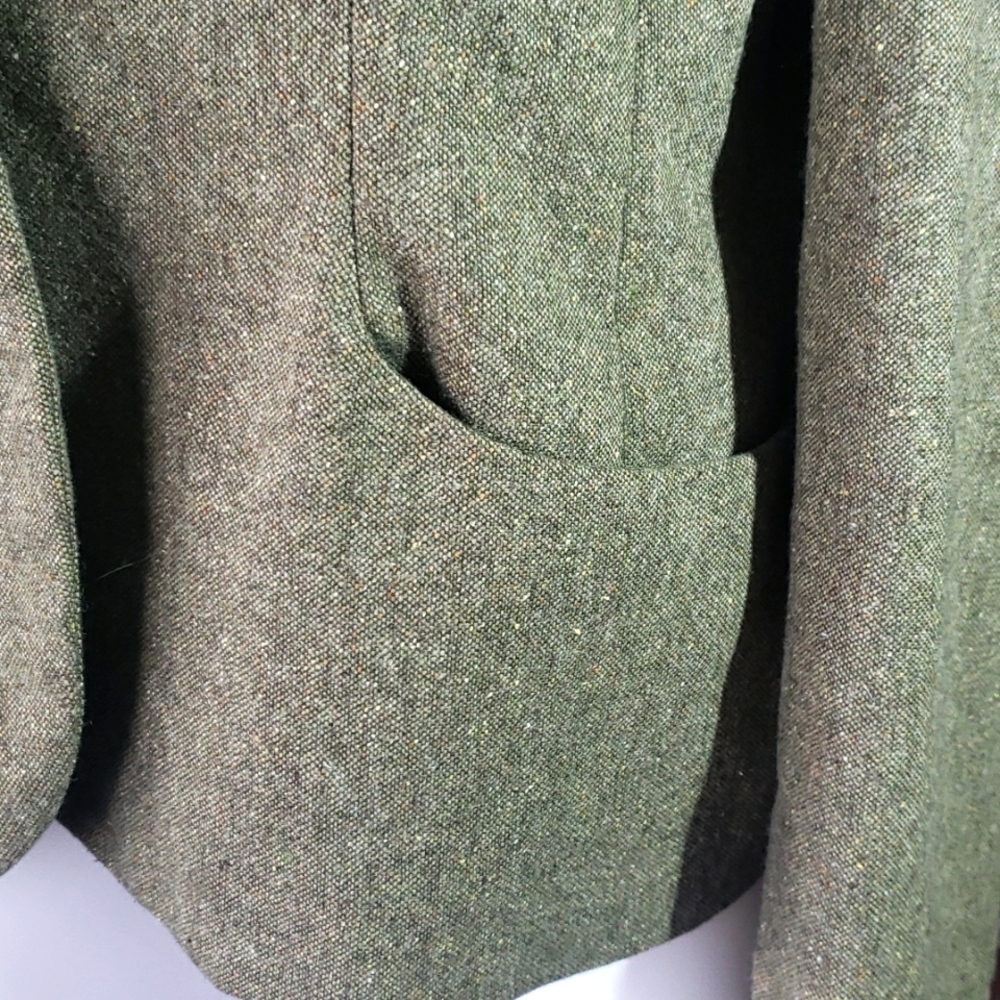 Vintage Casual Corner Women's Beige/Green Jacket Size 16 MadeiIn Romania - Picture 3 of 11